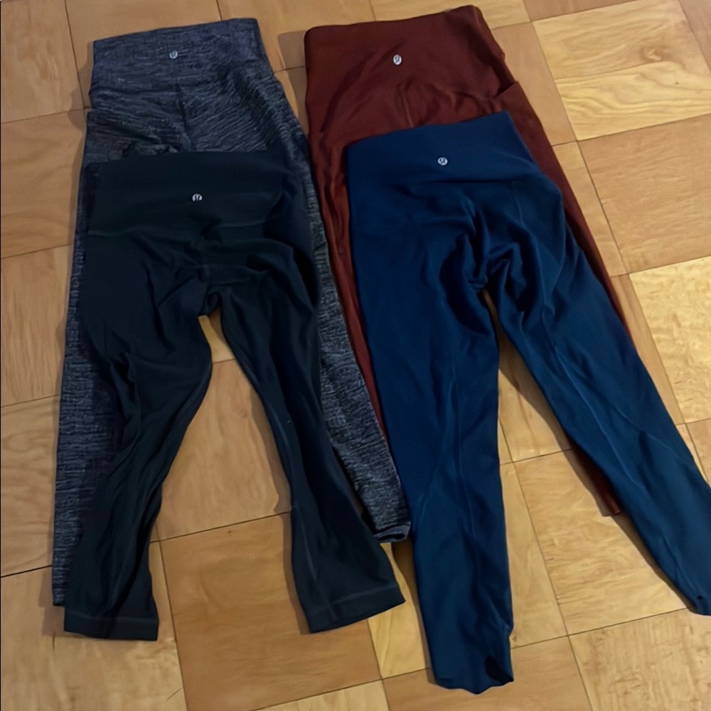 Lululemon Leggings bundle Set - Black, Gray, Blue, maroon